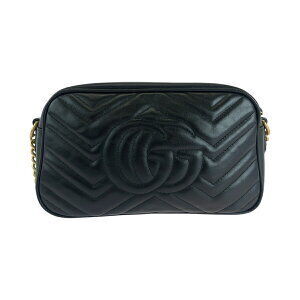 Gucci leather black chain shoulder Marmont quilted GG bag